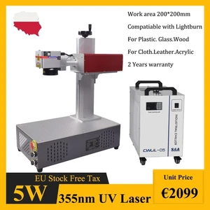 5W UV Laser Marking Engraver Machine For Marking Wood/Glass/Plastic S&A Chiller - Picture 1 of 13
