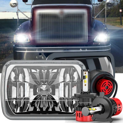 Pair 5X7 7x6inch LED headlights Hi Lo Beam fit International IHC 9200 9900 9400i - Image 1 of 4