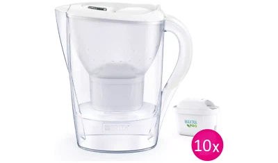 BRITA Marella Water Filter Jug White - 2.4L + 10 Cartridges NEW - Image 1 of 4