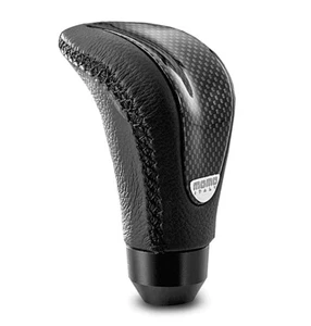 Momo Combat Evo Black Leather Carbon Collar Gear Knob ORIGINAL NEW 15511261115 - Picture 1 of 1