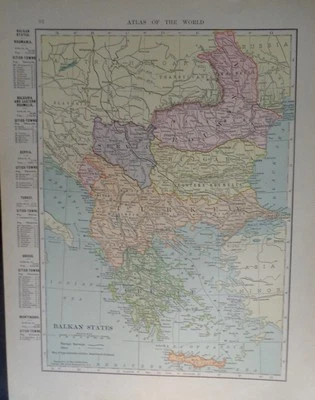 1904 Switzerland Greece Turkey Servia Bulgaria Montenegro Roumania Balkan States - Image 1 of 4