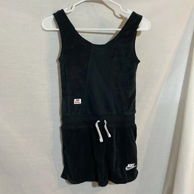 Nike молодежи девочек Детский комбинезон наследия французский махровая ткань прикрытие черный размер маленький - Изображение 1 из 4