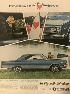 1967 vintage Plymouth print ad. Plymouth Is Out To Win You Over This Year - Picture 1 of 1