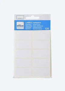 1200 Klebeetiketten weiß selbstklebend Tiefkühl Gefrier Etiketten 38 x 19 mm NEU - Bild 1 von 2