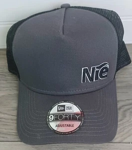 NIE NEW ERA Baseball Cap. Marke 9FORTY. Verstellbar. Schwarz & Grau .Neu Mit Etikett - Bild 1 von 6
