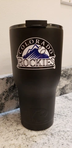 RTIC Colorado Rockies Matte Black 30oz. Tumbler Cover