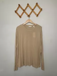 NWT Women’s Vince Tan Oversized Long Sleeve Crew Neck Shirt Top SZ 3XL - Picture 1 of 10
