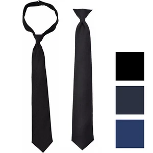 Pretied Necktie Adjustable Breakaway Clip-On / Hook Loop Safety Pullaway Uniform - Picture 1 of 13