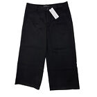 Tanming Womens Casual High Waist Trousers Wool Blend Cropped Wide Leg Pants NWT