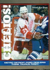 CHRIS CHELIOS Detroit Free Press DETROIT RED WINGS 8x10 Collector Card