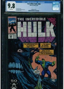 INCREDIBLE HULK #384 CGC 9.8 MINT WHITE PAGES DALE KEOWN ART 1991 ABOMINATION - Picture 1 of 3