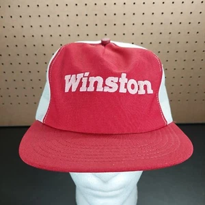 Winston Series NASCAR Racing VTG Red Trucker Snapback Hat Cap - Picture 1 of 6
