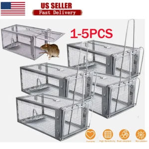 Large Live Humane Cage Trap for Squirrel Chipmunk Rat Mice Rodent Animal Catcher - Picture 1 of 29
