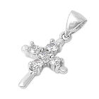 USA Seller Tiny Cross Pendant Sterling Silver 925 Best Deal Jewelry Gift 20mm