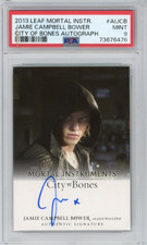 JAMIE C. BOWER 2013 LEAF THE MORTAL INSTRUMENTS CITY OF BONES AUTOGRAPH PSA 9 AU