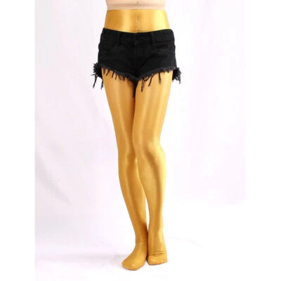 Meia-calça de dança plus size 70D oleosa brilhante brilhante brilhante cintilante seda - Imagem 1 de 4