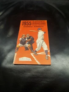1955 NATIONAL DISTILLERS BASEBALL SPIELPLAN BOOKLET MANTLE MAY AARON BANKS - Bild 1 von 5
