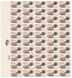 Scott #2039 Volunteer - Lend A Hand Sheet of 50 Stamps - MNH - Picture 1 of 2