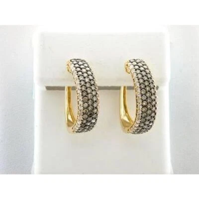 LeVian 14K Yellow Gold G-H VS2-SI1 Chocolate Diamond 2.71 cts Earrings - Image 1 of 4