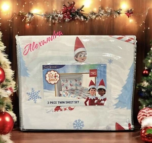 The Elf On The Shelf Christmas 3 Piece Twin Sheet Set New In Package Holiday - Picture 1 of 4