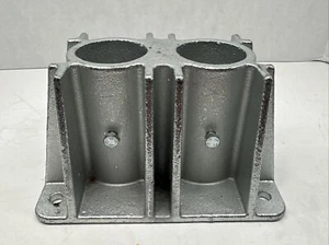 Pedestrian Barrier Double Socket Floor Base Mount Mounting Bracket - Picture 1 of 9