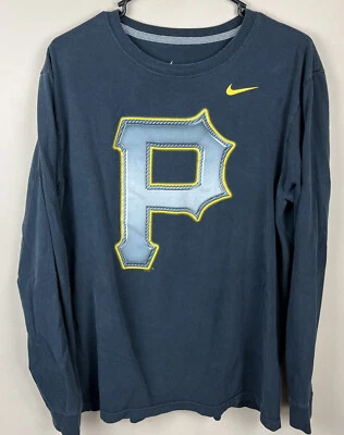Camiseta Manga Larga Piratas de Pittsburgh Nike MLB Talla Grande Desteñida Negra Foto 1 de 4