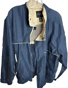 Covington Mens XL Bomber Jacket Blue Full Zip Pockets Lined Coat - Picture 1 of 5