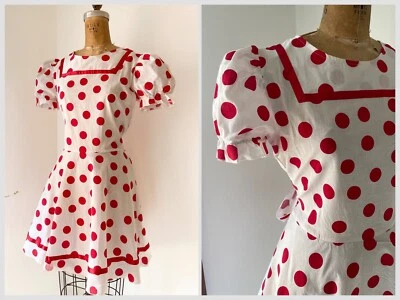 Red & White Polka Dot Dress Rag Doll Costume Minnie Mouse Ladies S/M - Image 1 of 4