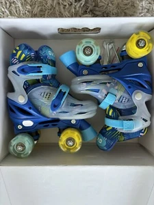 GVDV Adjustable Blue Light Up Roller Skates size M 12C To 2Y - Picture 1 of 5
