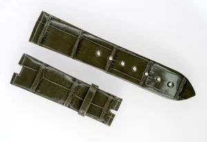 Breguet Lederband Alligator graugrün 18/16 Faltschließe Neu  - Picture 1 of 2