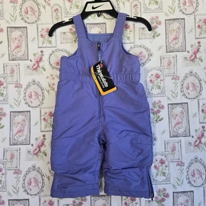 Infant LL Bean Cold Buster Snow Bib Snowpants 12-18 Months Violet NWT - Picture 1 of 9
