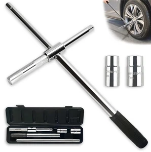 25" Schwerlast verlängerter Radschraubenschlüssel mit Schlag Aufbewahrungskoffer, 4-Wege Reifen Eisen N... - Bild 1 von 8