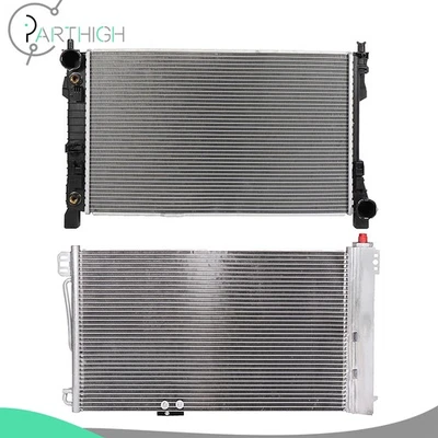 Kit de refrigeración de radiador y condensador de aire acondicionado para 02-05 Mercedes-Benz C230 C240 CLK320 Foto 1 de 4