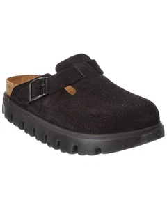 Papillio By Birkenstock Boston Chunky Narrow Suede Clog Women's Black 36 - Picture 1 of 5