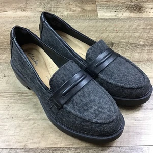 Clarks Westlynn Damengröße 6,5 Leder grau Tweed Halbschuhe - Bild 1 von 10