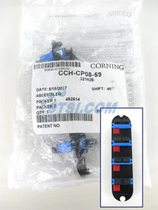 Panel de conexión Corning CCH-CP08-59, 4 adaptadores monomodo SC dúplex OS2 ~ STSI - Imagen 1 de 3
