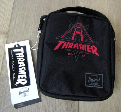 NUEVO BOLSO BANDOLERA DE SKATE HERSCHEL SUPPLY THRASHER 666 NEGRO MONEDERO XBODY Foto 1 de 4