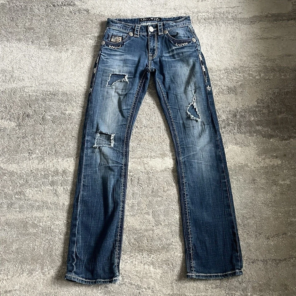 Jeans Laguna Beach Jean Co para Hombres 30x34 Puntada Gruesa Azul Envejecido EE. UU. LBJC Usados Foto 1 de 4