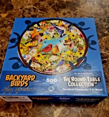 Rompecabezas de mesa redonda A Broader View's - Backyard Birds de Greg Giordano... Foto 1 de 4