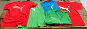 5 Y2k Puma Athletic Jungen Medium Shirts rot blau & hellgrün - Bild 1 von 6