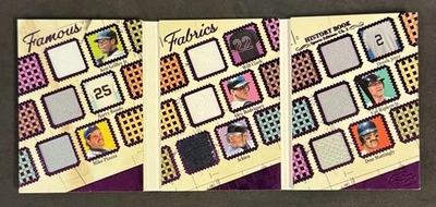 Leaf History Book Ken Griffey Jr. Barry Bonds Jeter Famous Fabrics 9 Jersey 7/8 Foto 1 de 2