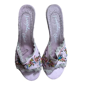 2000s Irregular choice pink with embroidery sandals shoes size 40 9 - Picture 1 of 5