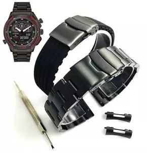 Steel & Rubber Replacement Watch Band Citizen Promaster JW0137-51E U700-S118981 - Picture 1 of 7