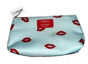 KATE SPADE X CLINIQUE Red Lips Cosmetic Bag Make Up Pouch Unused - Picture 1 of 8