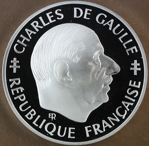 FRANCE 1 FRANC 1988 CHARLES DE GAULLE ARGENT - Imagen 1 de 2