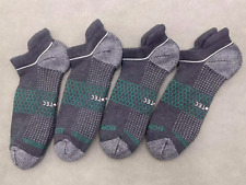 4 Pairs Bombas Men's performance honeycomb Ankle Socks Gray Size Lc