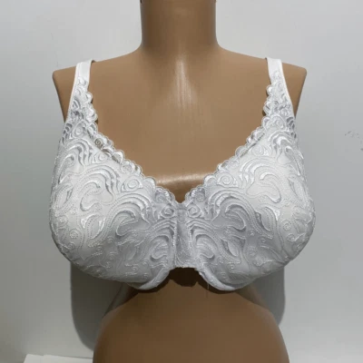 Playtex Women's White Smoothing Embroidered Lace Underwire Bra Size 42DD - Image 1 of 4