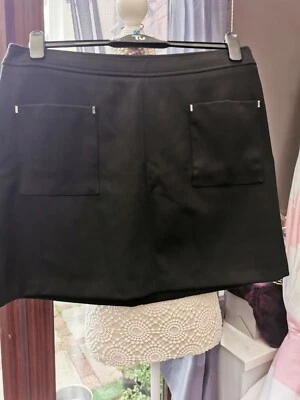 George Black Short Skirt Viscose Blend Smart Casual Size 16 vgc - Image 1 of 4