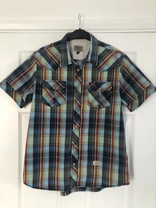Petrol Mens Checked Short Sleeve Cotton Check Shirt Size XL VGC - Picture 1 of 7