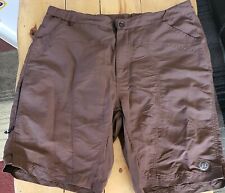 Novara Cycling Shorts Mens Size L Brown Padded Nylon Mesh Lined Zipped Pockets